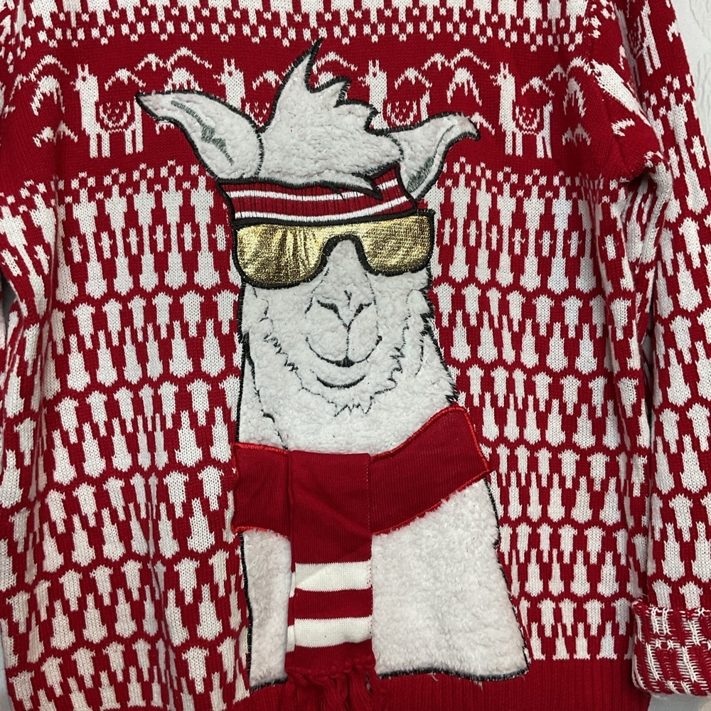 Blizzard Bay llama christmas sweater med - Picture 3 of 9